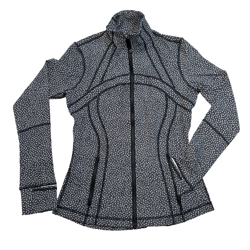 Lululemon Womens Zip Up Define Jacket Boom Juice Black & White Size 6